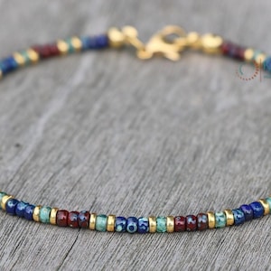 anklets for women, ankle bracelet, beaded anklet, boho anklet, seed bead anklet, beach anklet, glass bead anklet, handmade jewelry for her