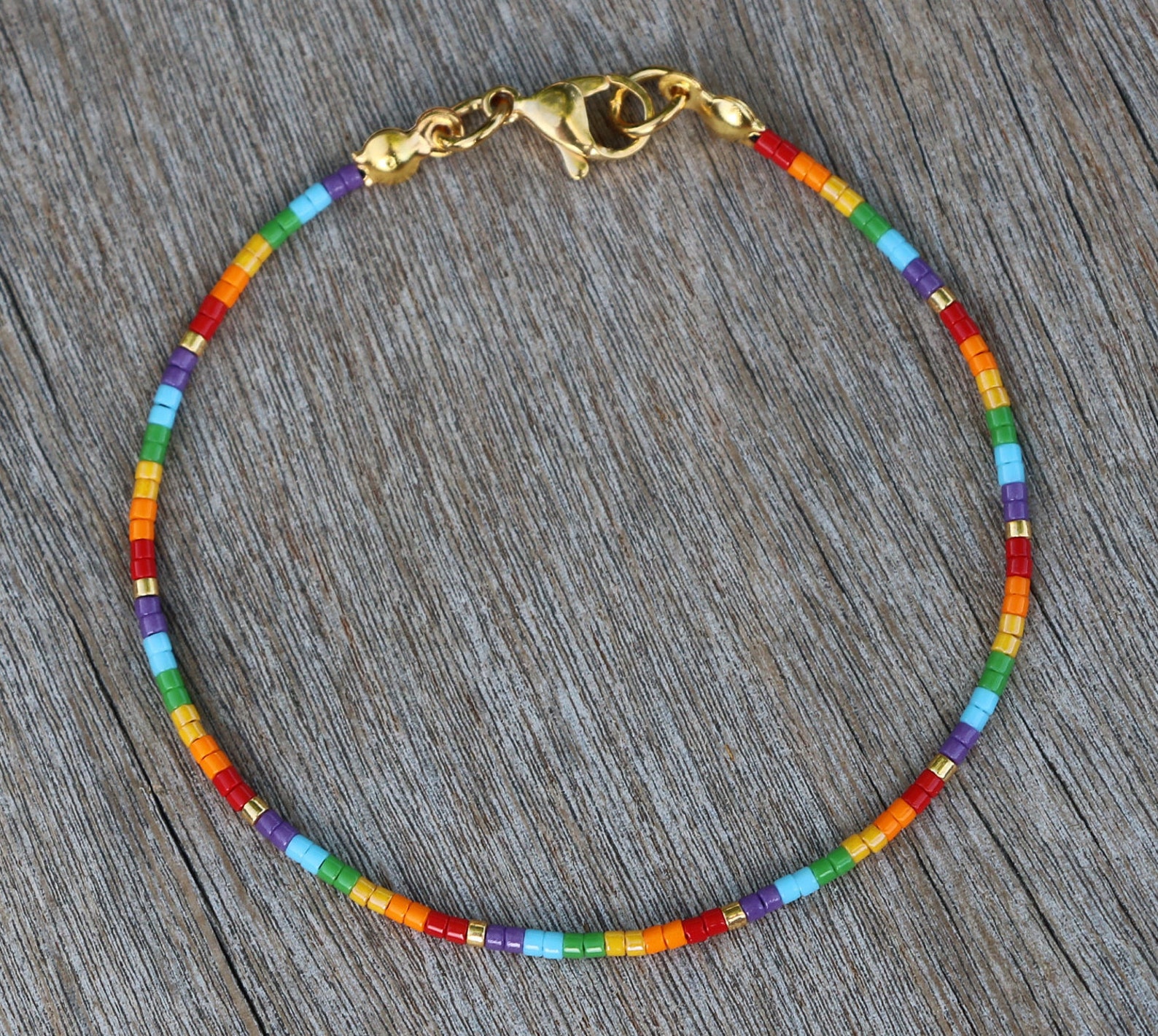 LGBTQ Bracelet Pride Bracelet Rainbow Subtle Pride Beaded - Etsy