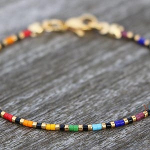 pride anklet, LGBTQ jewelry, subtle pride ankle bracelet, rainbow, pride jewelry for transgender, bi, lesbian, non binary, queer, gay, ...