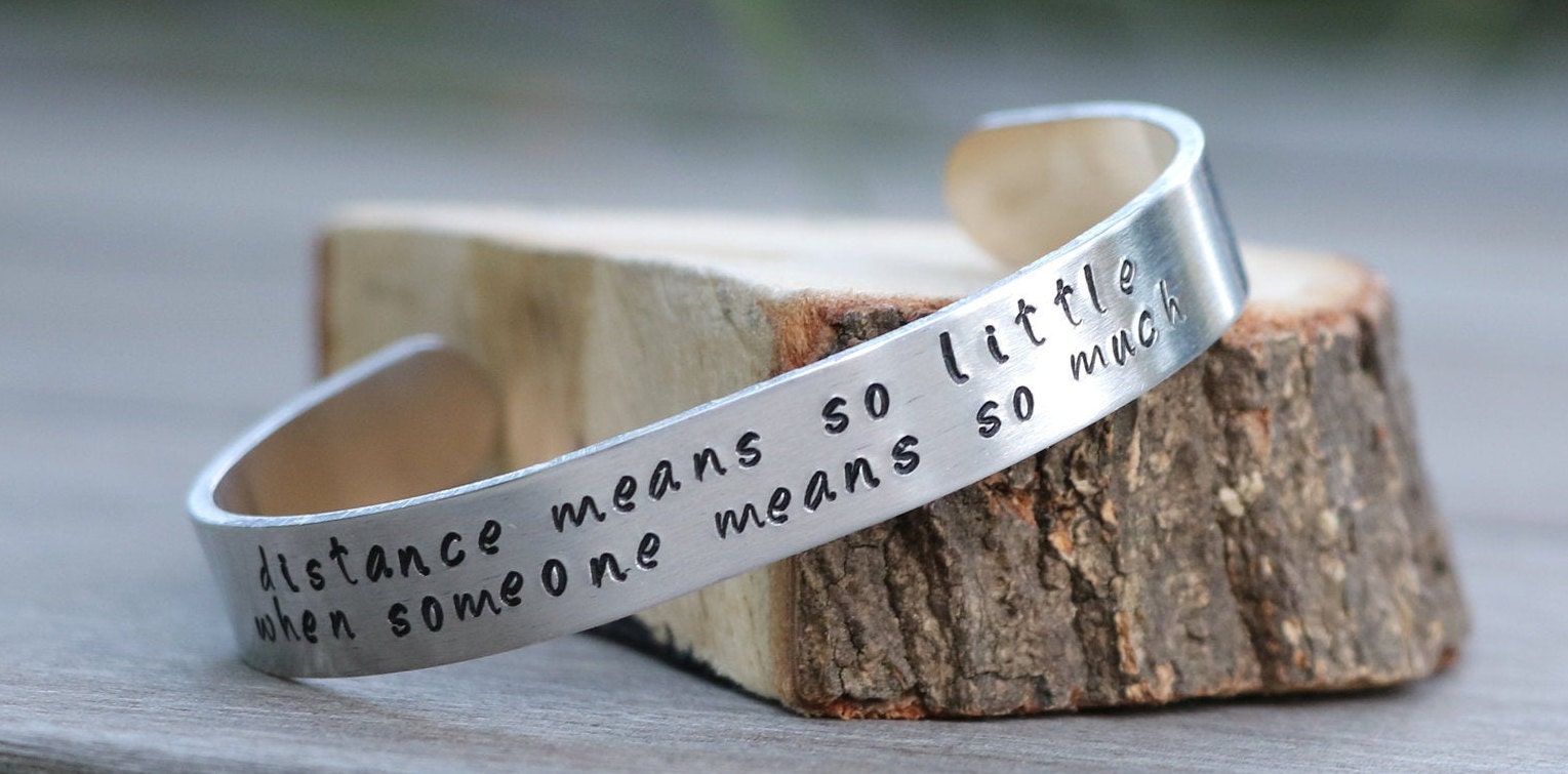 Distance bracelets quote bracelet love bracelet couples Etsy