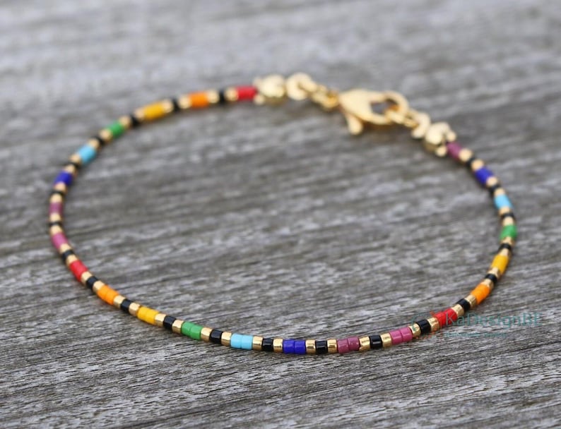 Pride-Fußkettchen, LGBTQ-Schmuck, dezentes Pride-Fußkettchen, Regenbogen, Pride-Schmuck für Transgender, Bisexuelle, Lesben, nicht-binäre, queere, schwule Menschen, ... Bild 7