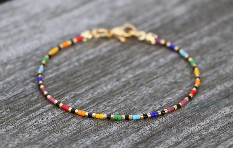 Pride-Fußkettchen, LGBTQ-Schmuck, dezentes Pride-Fußkettchen, Regenbogen, Pride-Schmuck für Transgender, Bisexuelle, Lesben, nicht-binäre, queere, schwule Menschen, ... Bild 6