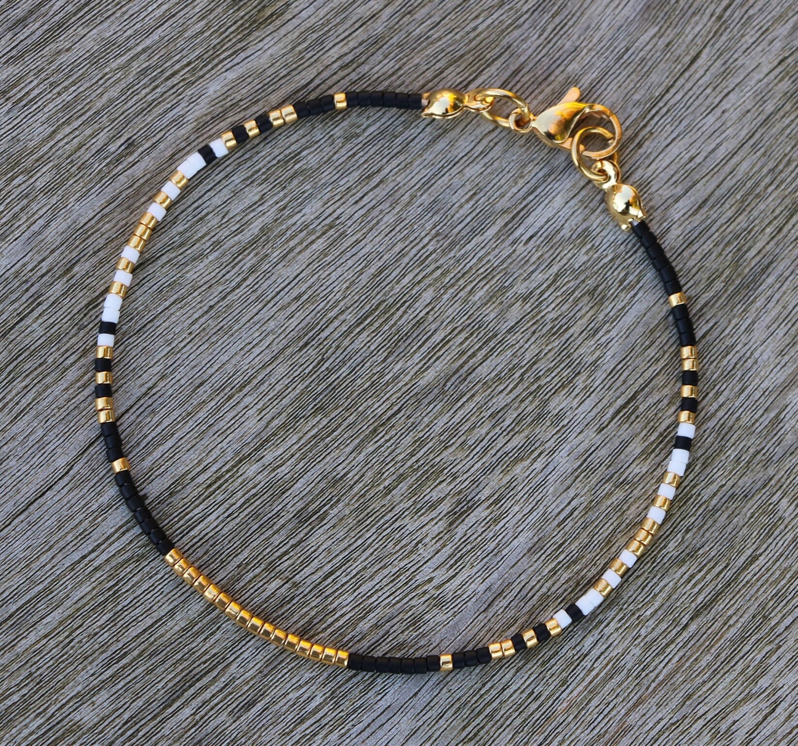 Dainty Gold Bracelet Beaded Bracelet Minimalist Jewelry Etsy