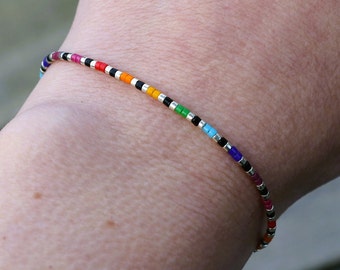 pride bracelet, LGBTQ bracelet, subtle pride, bi pride, rainbow, love bracelet, ace pride , trans bracelet, LGBT jewelry, pride month, gift