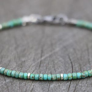 tiny bead bracelet women, turquoise minimalist jewelry, tiny stackable bracelets, tiny turquoise bracelet, minimal bracelet, glass beads