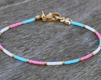 transgender bracelet, subtle pride, trans bracelet, trans pride, lgbtq jewelry, subtle trans, pride bracelet, trans jewelry, transgender