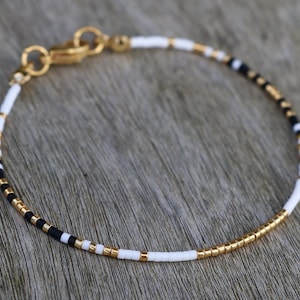 dainty bracelet gold beaded bracelet thin bead bracelet white gold bracelet, tiny bracelet, bracelets for women, seed bead bracelet