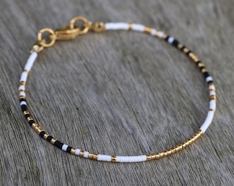 dainty bracelet gold beaded bracelet thin bead bracelet white gold bracelet, tiny bracelet, bracelets for women, seed bead bracelet