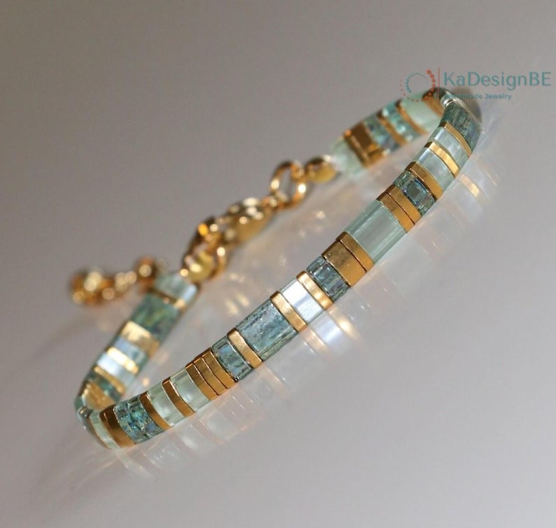 tila bracelets for women, beaded bracelets, boho bracelet, dainty bracelet, tila beads, handmade jewelry, miyuki bracelet, japanese, gift afbeelding 1
