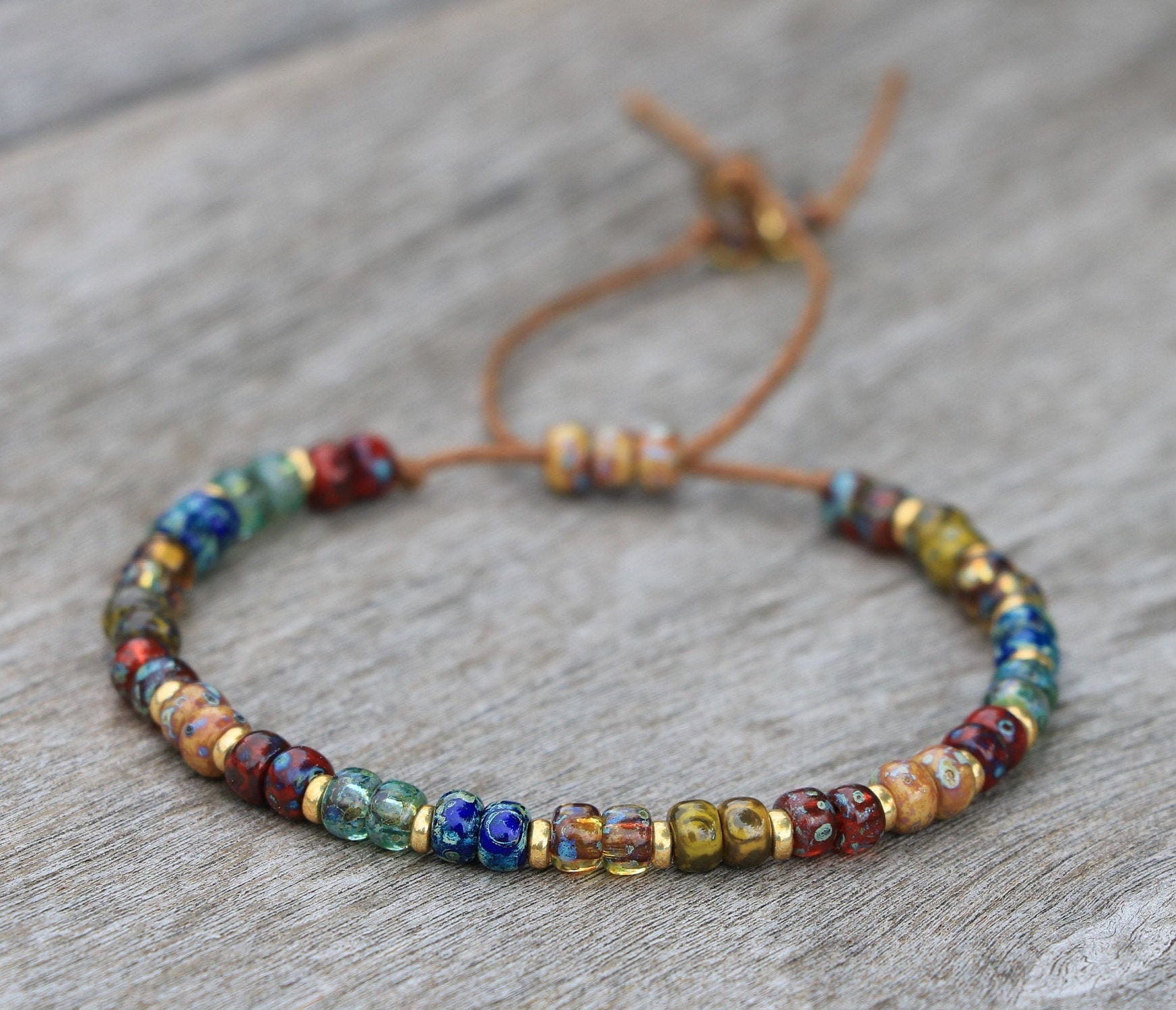 Beaded Bracelet Glass Seed Bead Bracelet Boho Bracelets For Etsy