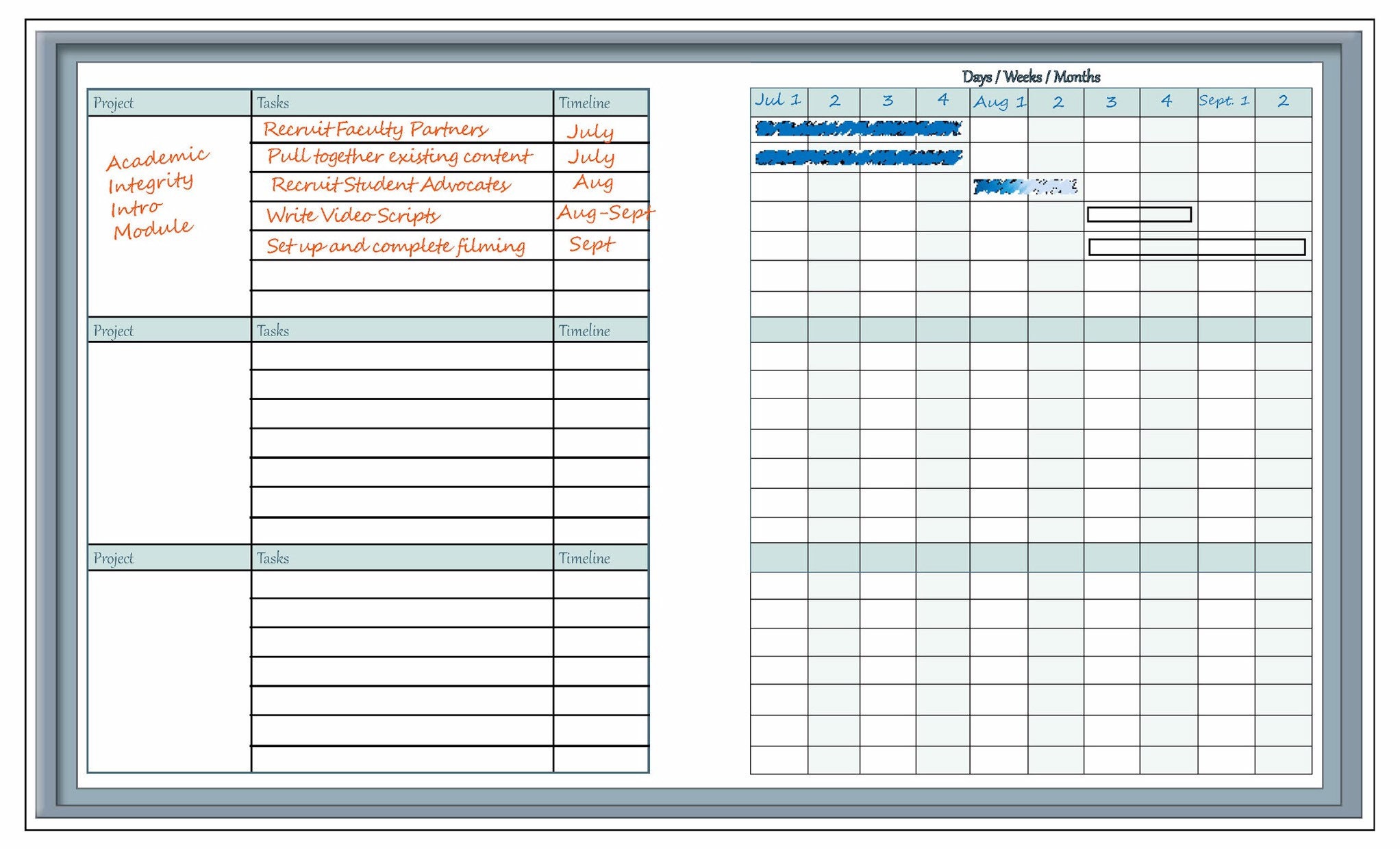 Projektmanagement Add-on-Seiten für Notizbücher und  Etsy With Regard To Report Card Template Pdf