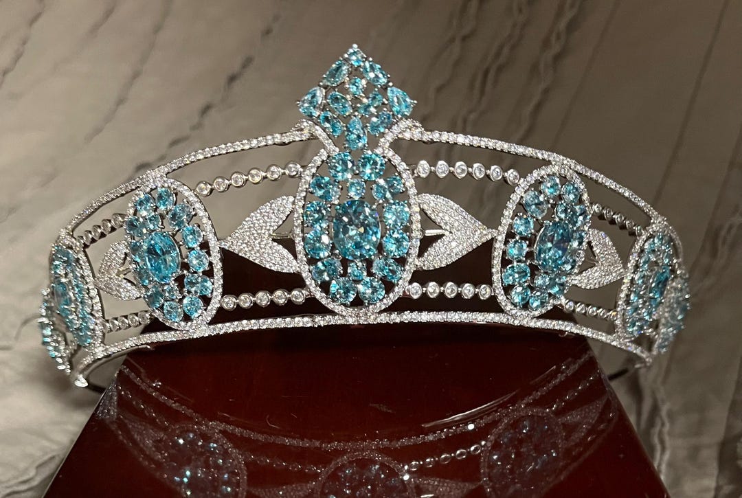 Lady Hesketh Aquamarine Tiara Replica All CZ Version - Etsy