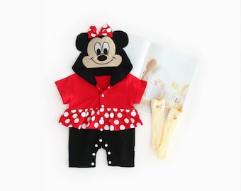 Pelele para bebé inspirado en Minnie Mouse. Disfraz de Halloween para bebé. traje de disney