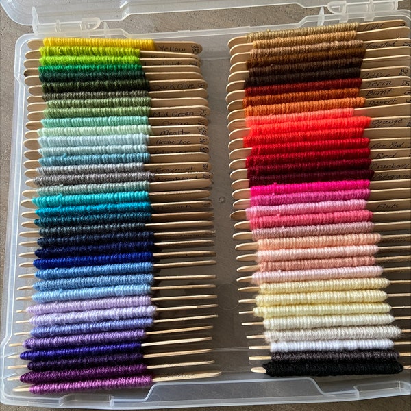Yarn Pegs - Hobby Lobby "I Love This Yarn" Solid Colors - Complete Set of 70 pegs