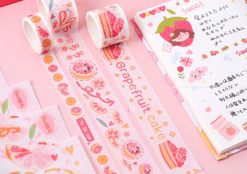 10 Rolls and Stickers set Pink Planner washi tape Japanese Sticker masking tape wholesale Accessories Supplies Wholesale ss147-11