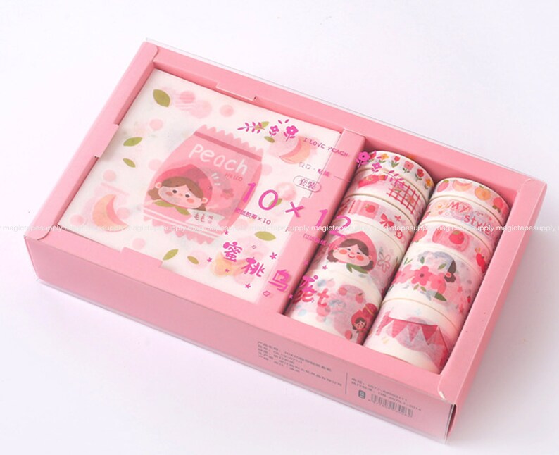 10 Rolls and Stickers set Pink Planner washi tape Japanese Sticker masking tape wholesale Accessories Supplies Wholesale ss147-11
