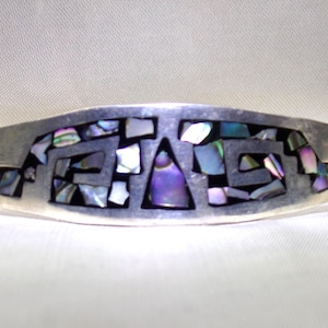 Mexico Sterling Silver 925 Abalone Shell Bracelet