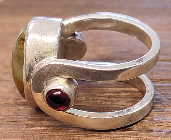 Sterling Silver Agate Ring - image 4