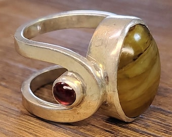 Sterling Silver Agate Ring
