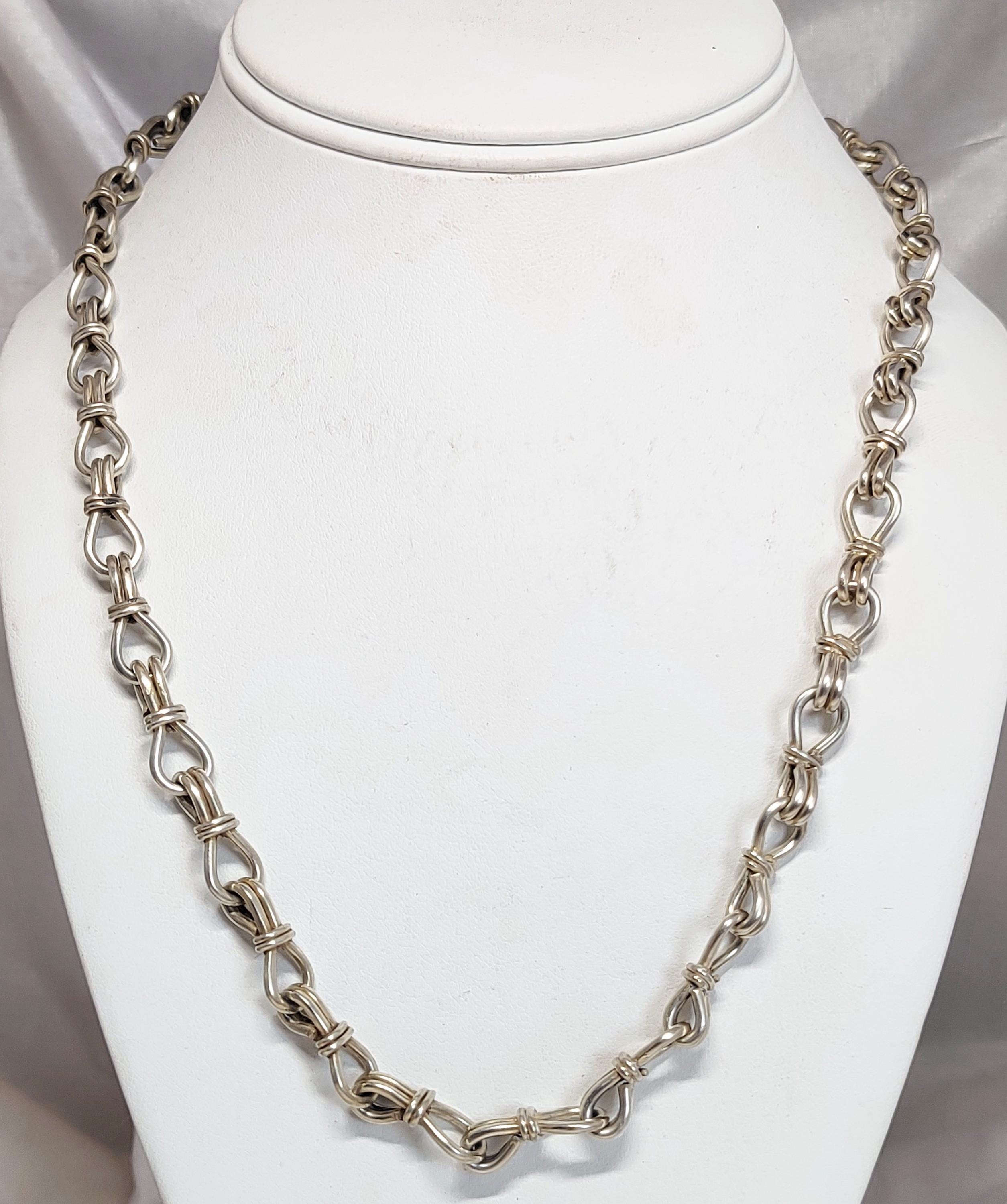 Vintage Mexican Silver Necklace - Etsy