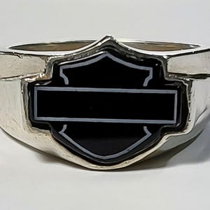 Sterling Silver Harley Davidson Rings - Etsy