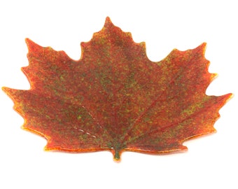 Sweet as Maple Glass Leaf - Kitchen Spatula Rest - Fall Colors - Decor Modern - Centerpiece for Party - Wedding Gift - Valentine's Day gift