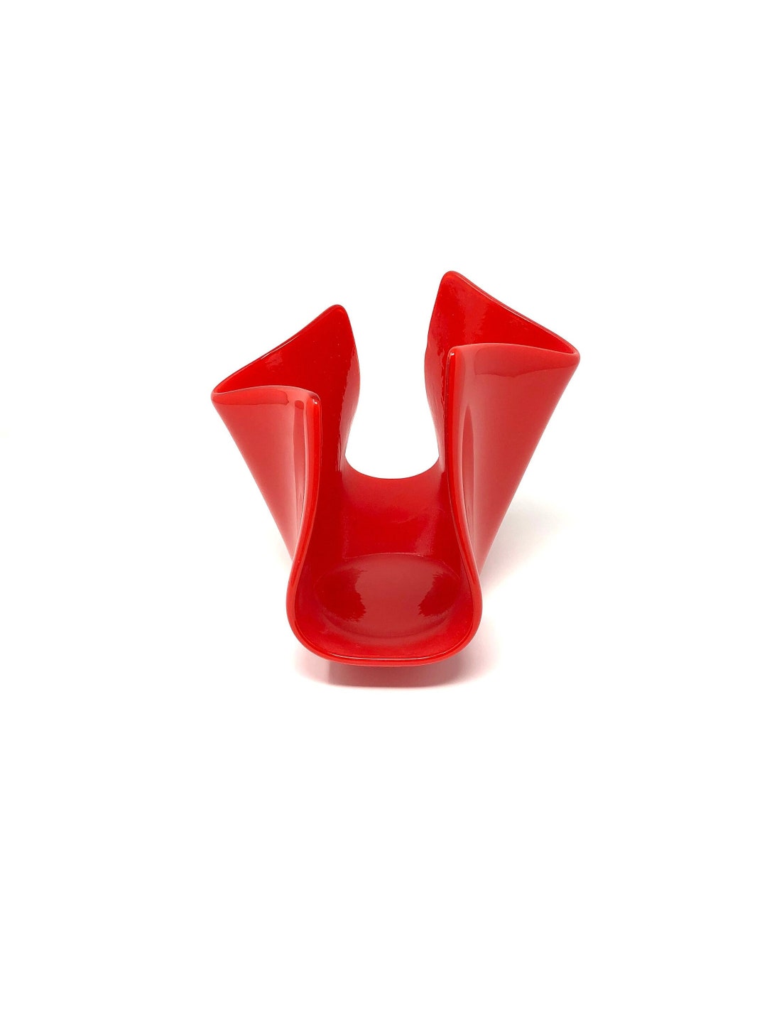 Large Red Candle Holder Centerpiece Home Decor Modern Etsy