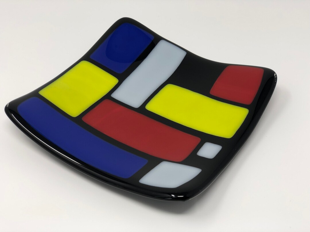 Tetris Glass Plate Candle Holder Home Decor Serving Dish Etsy