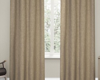 Burlap Curtains Blackout Etsy