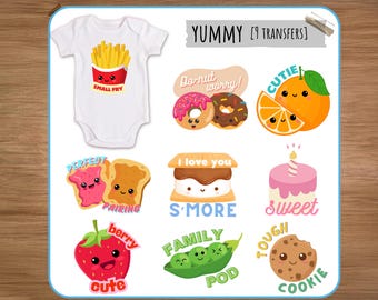 Vinilo termoadhesivo para bodys de baby shower - Yummy