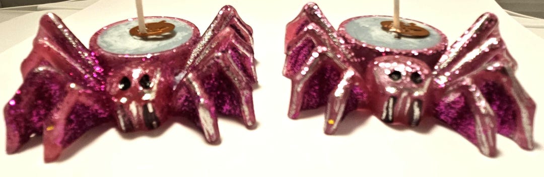 Pink Glitter Spider Tea Light Candle Holder..set of Two - Etsy