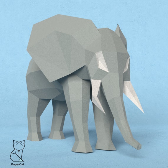 pics Printable Elephant Paper Craft Template etsy