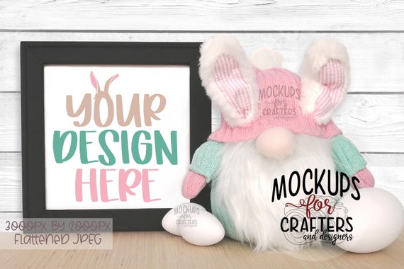 Download Reverse Canvas Mockup Gnome Easter Bunny Etsy