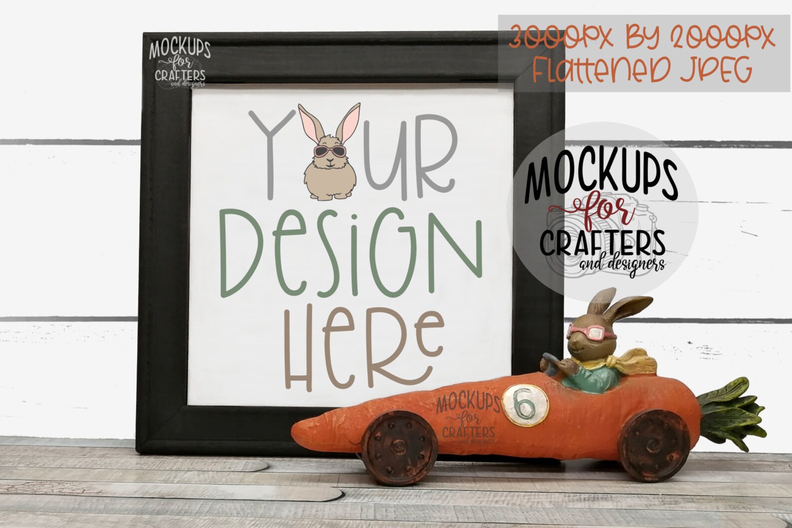 Download Reverse Canvas Mockup Easter Spring Bunny Carrot | Etsy