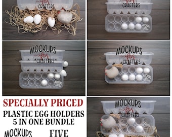 Dollar Tree Egg Holders / Egg Cartons MOCK-UP - BUNDLE of 5