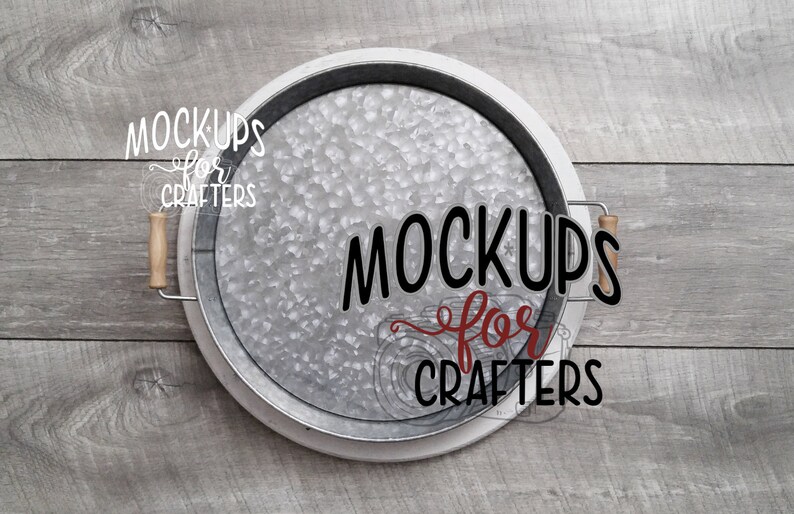 MOCK UP Round Tray Dollarama Cricut Silhouette Vinyl Etsy
