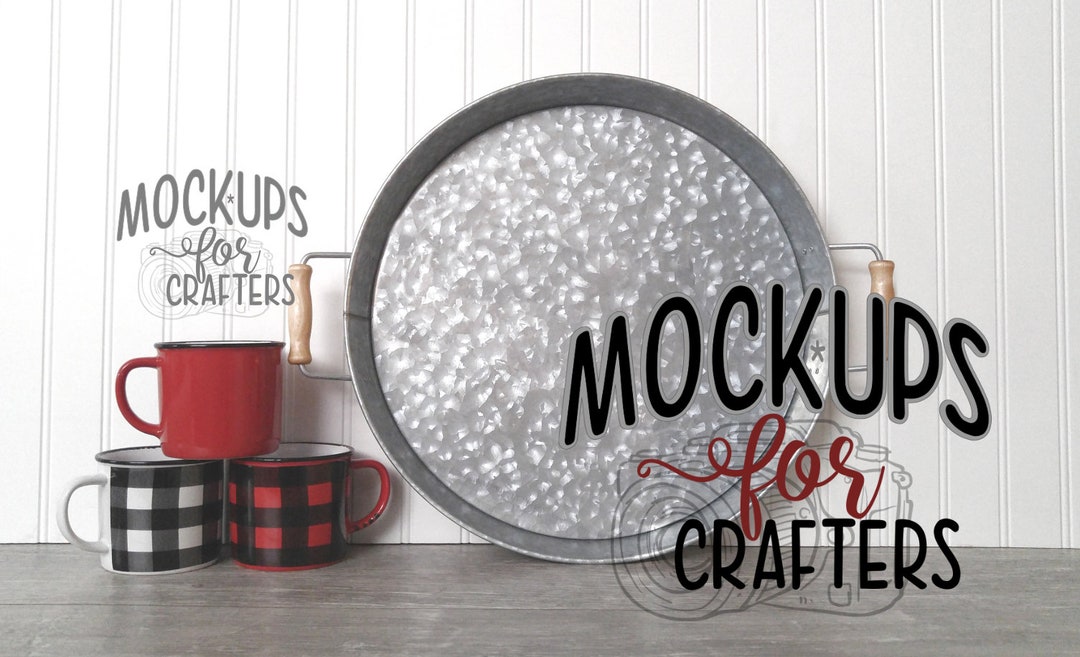 MOCKUP Round Tray Dollarama Cricut Silhouette Vinyl Etsy
