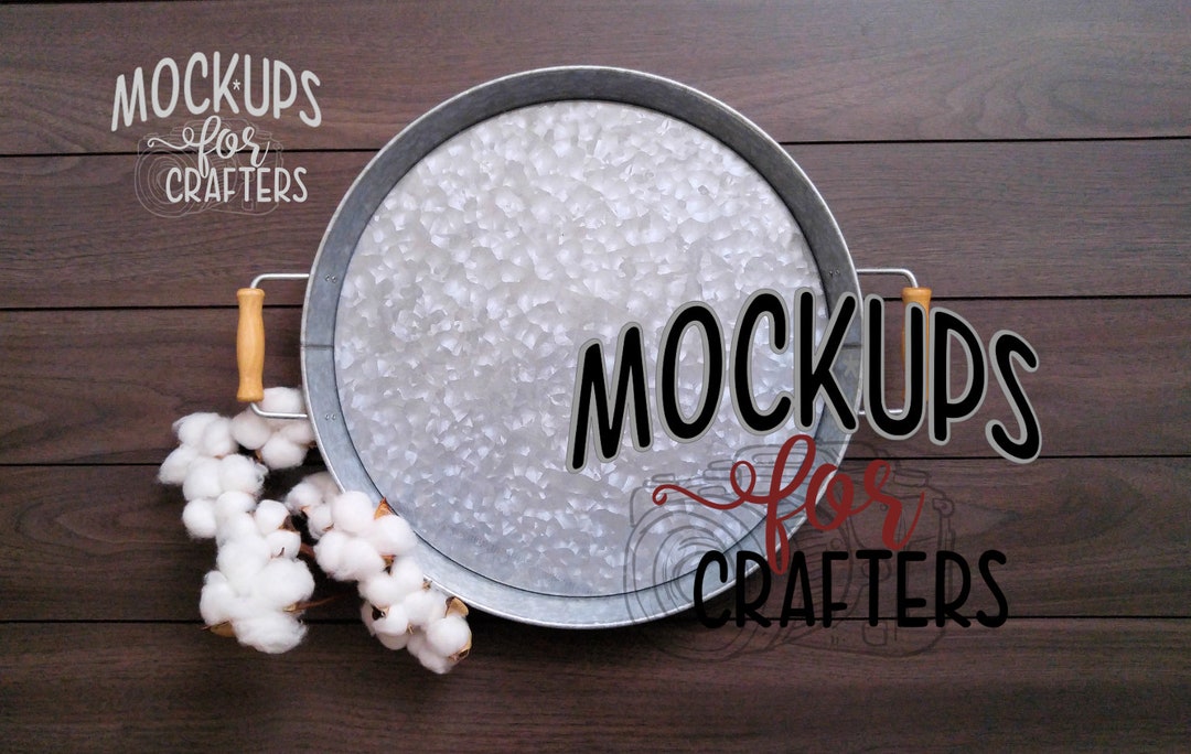 MOCKUP Round Tray Dollarama Cricut Silhouette Vinyl Etsy