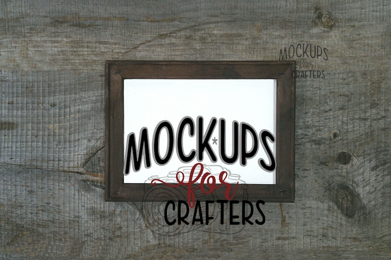 Download Reverse Canvas Mockup 8x10 Rustic theme Cricut Silhouette | Etsy