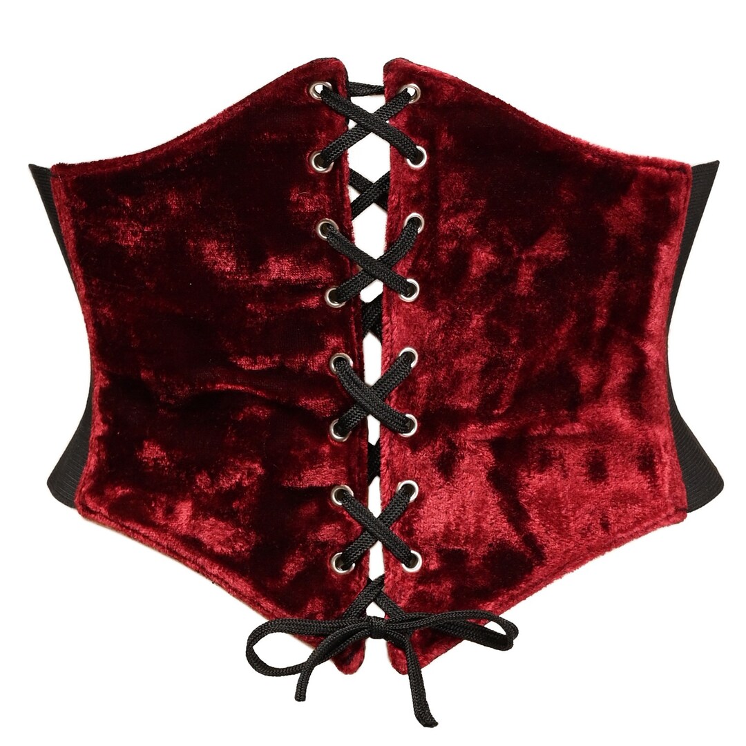 Crushed Velvet Waist Cincher Etsy
