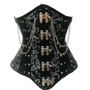 Steel boned underbust with chains