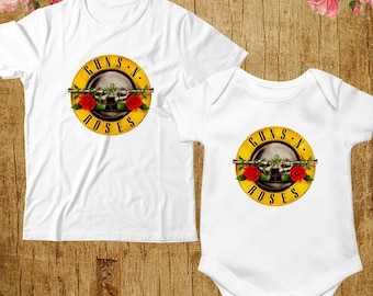 GUNS N ROSES BABY ONE PIECE CREEPER T-SHIRT ROCK NEW METAL
