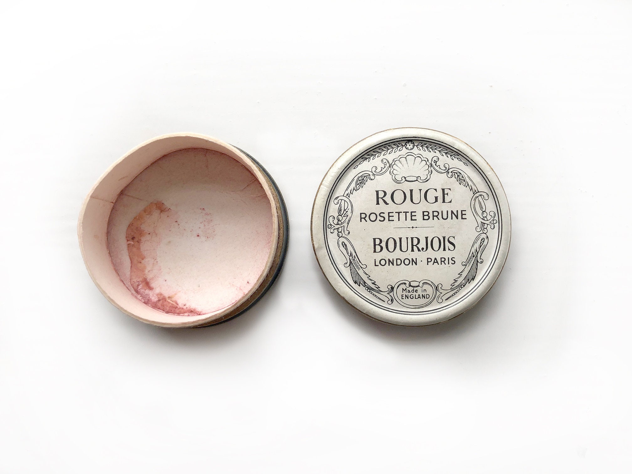 Vintage Box ROUGE Rosette Brune BOURJOIS London Paris - Etsy
