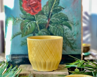 Vintage Shawnee Yellow Planter Pot