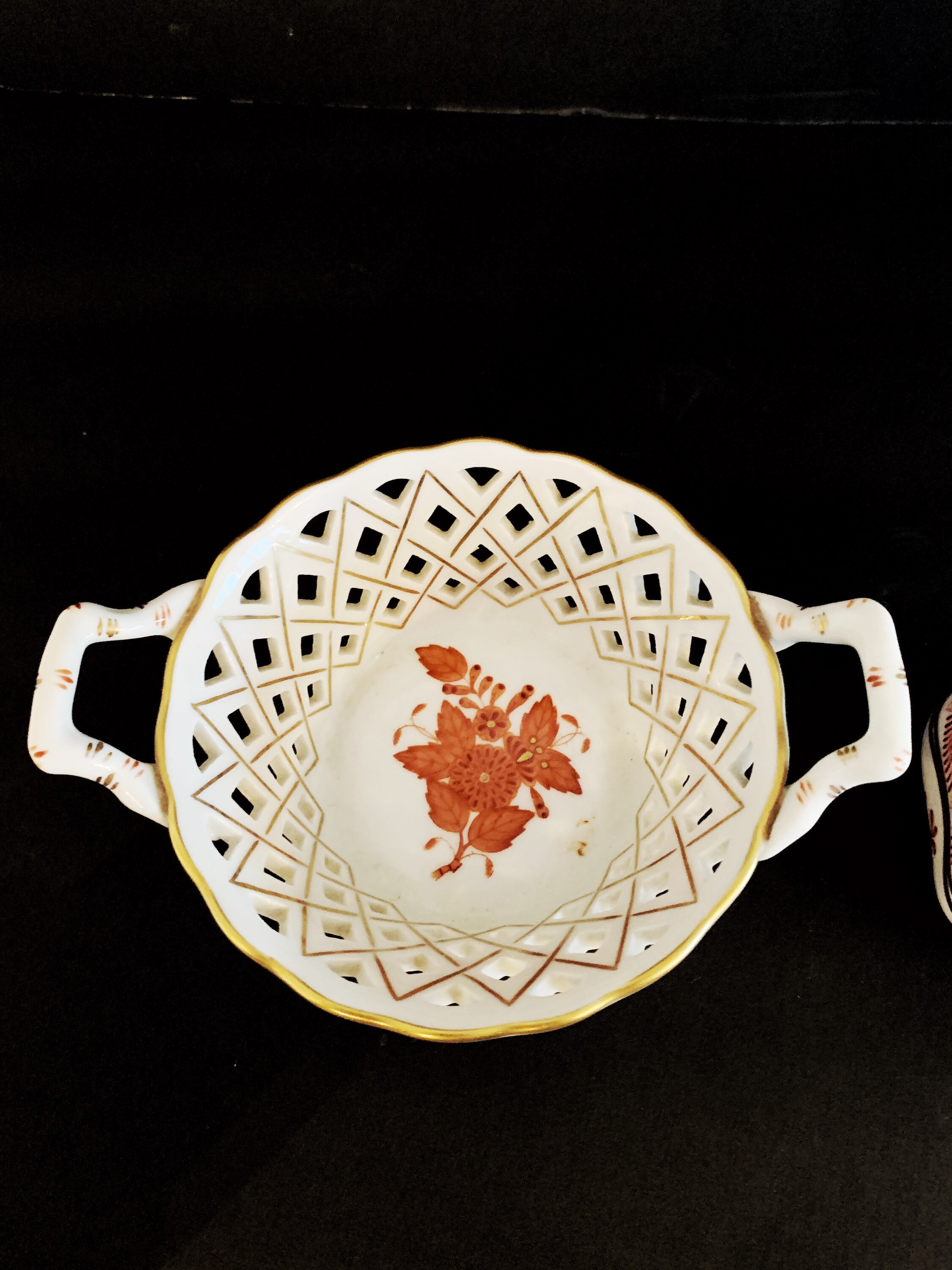 Herend Porcelain China Basket and Lidded Trinket Box - Etsy