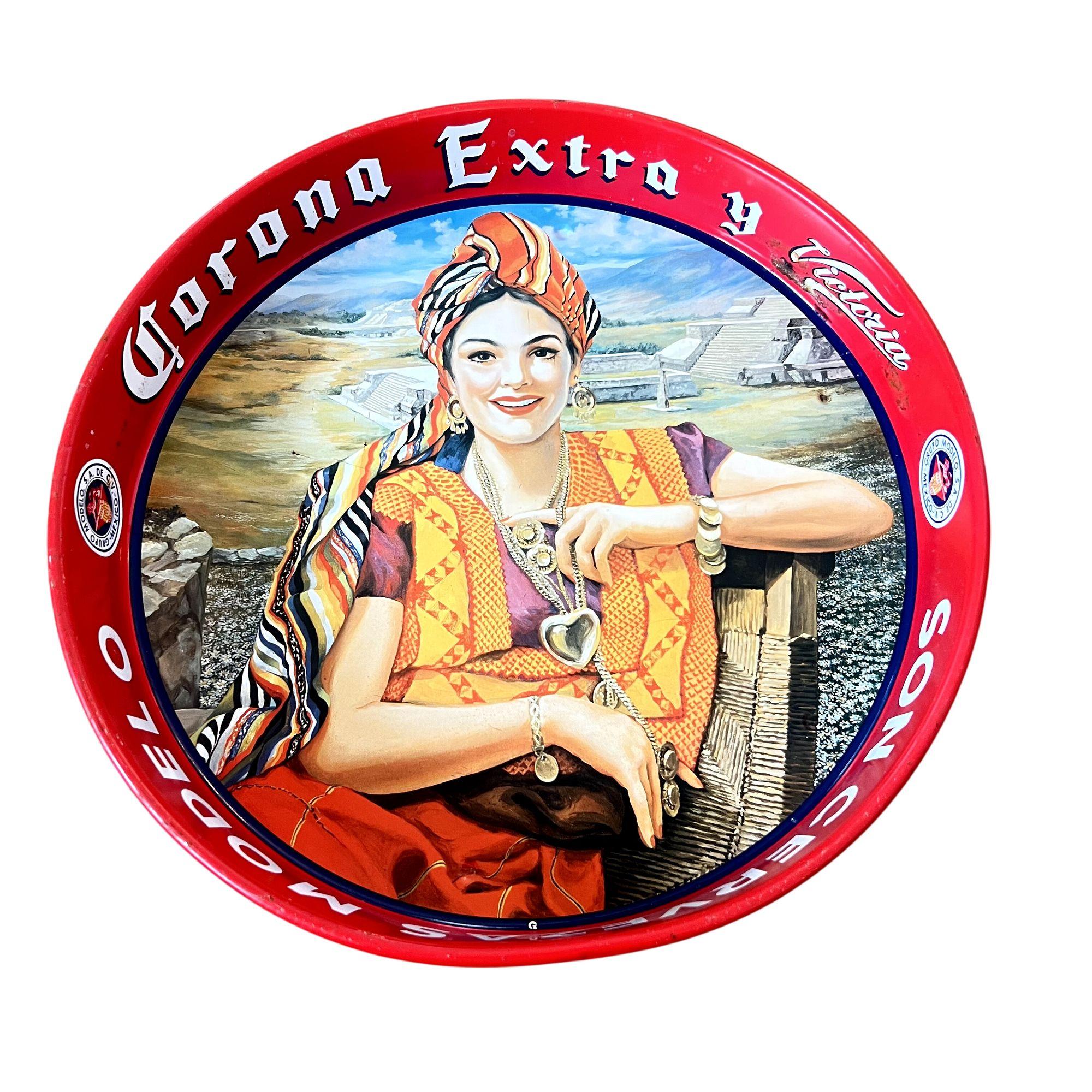 ☆レトロポップ☆Corona Extra Victoria・メタルビールトレイ CORONA