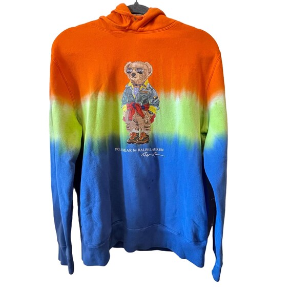 Tie die polo hoodie hotsell