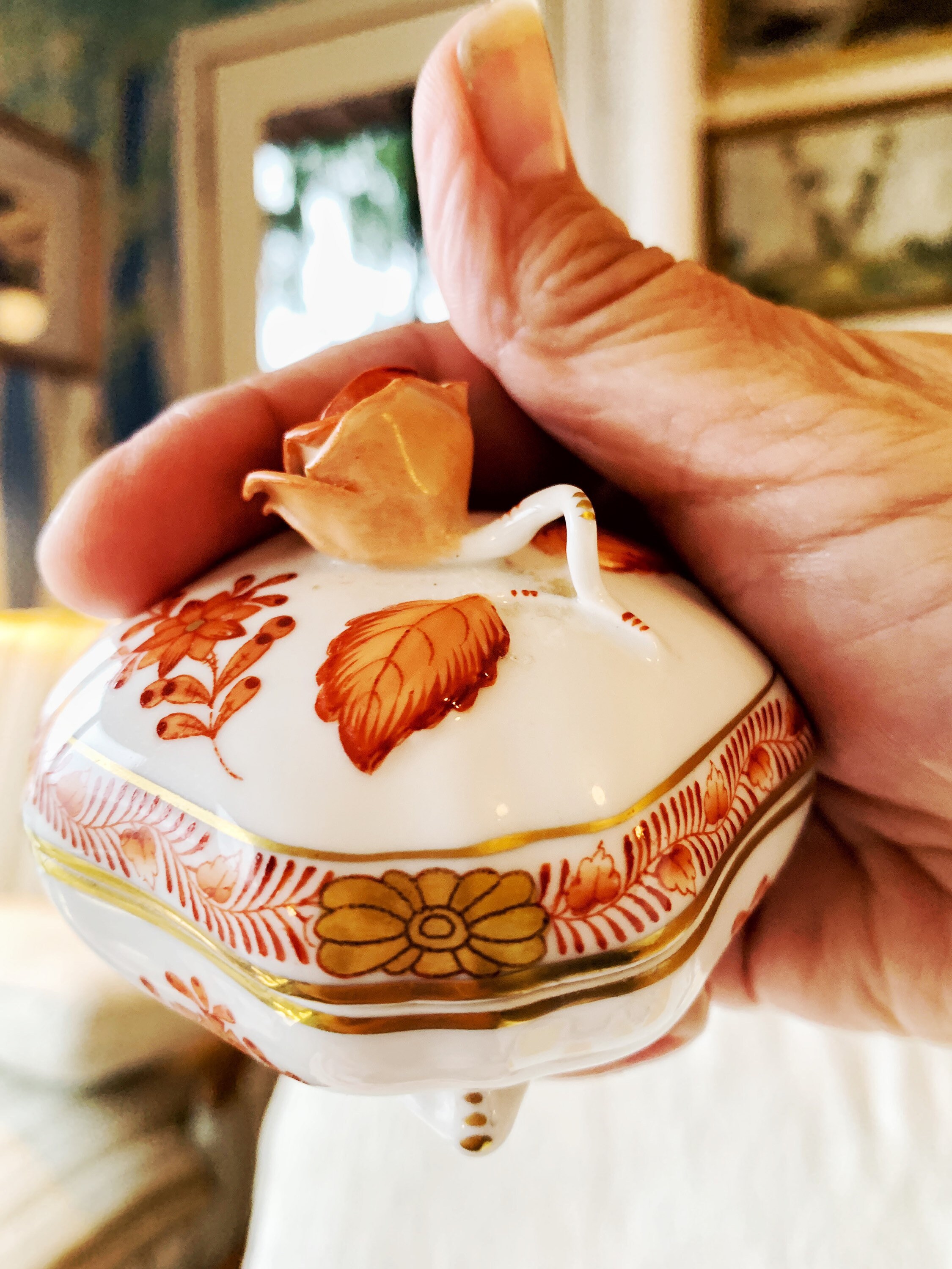 HEREND チューリン Herend Porcelain China Basket and Lidded Trinket Box - Etsy