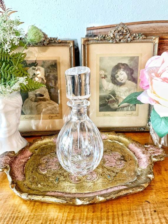 Vintage Crystal Decanter Or Perfume Bottle Gem