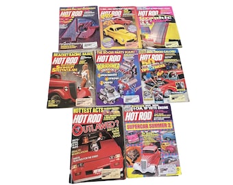 Vintage 1988 Hot Rod Magazine Lot Of 7 Vintage Issues Drag Racing Muscle Cars Automotive